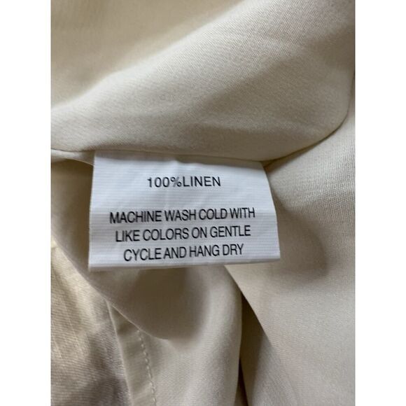 MSRP 450$ Marie Oliver Evelle Linen Tie-Waist Midi-Dress Ivory XS - Picture 13 of 14